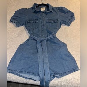 Denim Shorts Romper